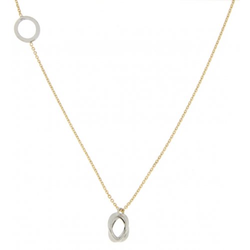 Collana Donna Oro Giallo Bianco GL100289