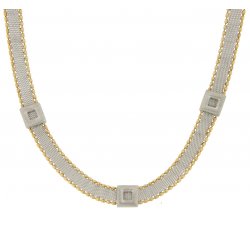 Collana Donna Oro Giallo Bianco GL100291