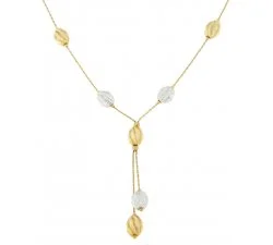 Collana Donna Oro Giallo Bianco GL100302