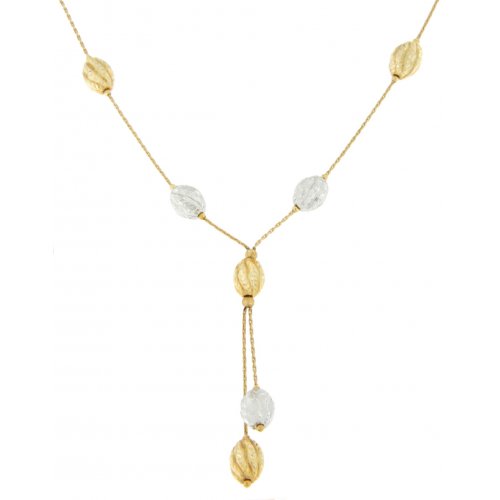 Collana Donna Oro Giallo Bianco GL100302