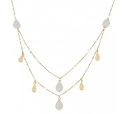 White Yellow Gold Woman Necklace GL100303