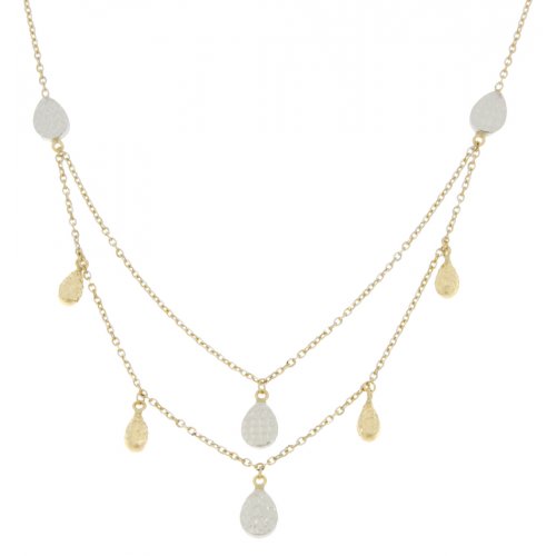 Collana Donna Oro Giallo Bianco GL100303