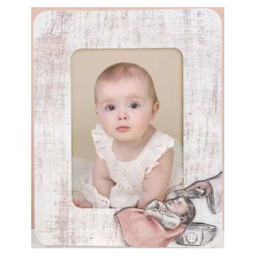 Cornice Battesimo Shabby Celeste Bongelli Preziosi ME20222CE