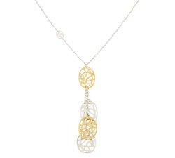 White Yellow Gold Woman Necklace GL100316