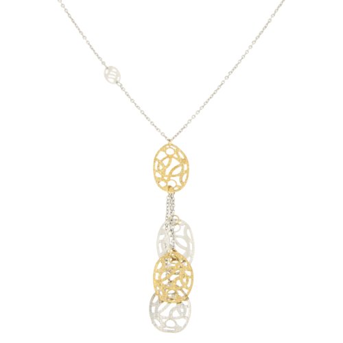 Collana Donna Oro Giallo Bianco GL100316