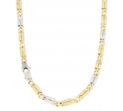 Men&#39;s Necklace in Yellow and White Gold MZK054GB50