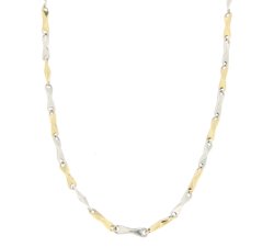 Herren-Halskette aus Weiß- und Gelbgold GL100323
