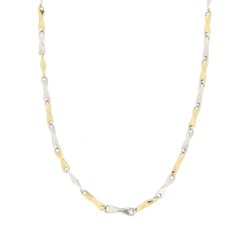 Men's Necklace in Yellow and White Gold GL100323