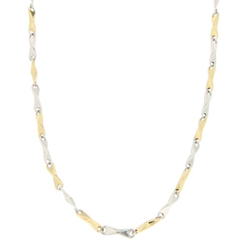 Collana Uomo Oro Giallo Bianco GL100323