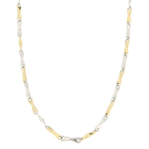White Yellow Gold Men&#39;s Necklace GL100323