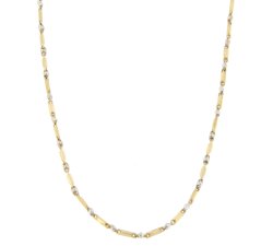 Herren-Halskette aus Weiß- und Gelbgold GL100324