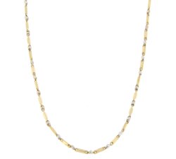 Herren-Halskette aus Weiß- und Gelbgold GL100324