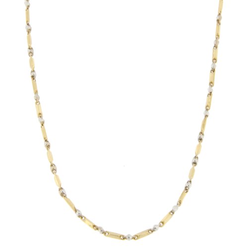 Collana Uomo Oro Giallo Bianco GL100324