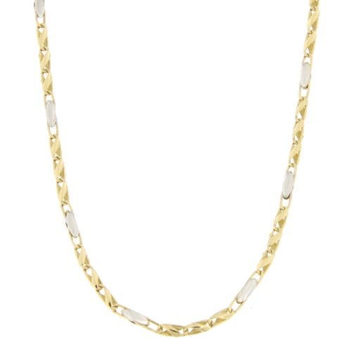 White Yellow Gold Men&#39;s Necklace GL100326