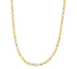 Herren-Halskette aus Weiß- und Gelbgold GL100327