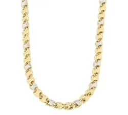 Collana Uomo Oro Giallo Bianco GL100328