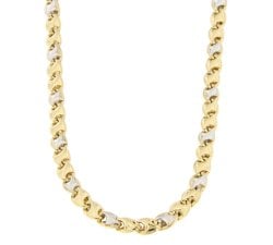 Herren-Halskette aus Weiß- und Gelbgold GL100328