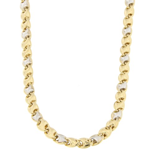 Collana Uomo Oro Giallo Bianco GL100328