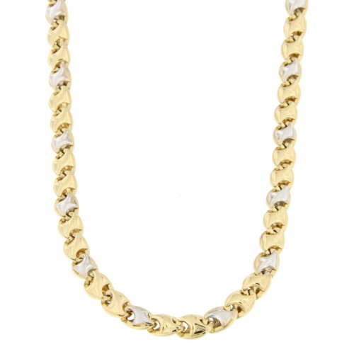 White Yellow Gold Men&#39;s Necklace GL100328