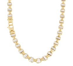 Herren-Halskette aus Weiß-Gelb-Gold GL100329