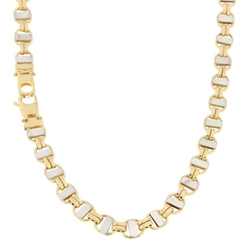 Collana Uomo Oro Giallo Bianco GL100329