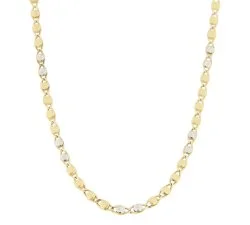 Collana Uomo Oro Giallo Bianco GL100330