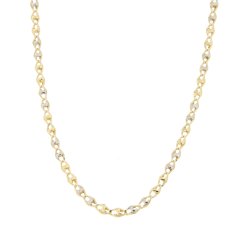 Herren-Halskette aus Weiß- und Gelbgold GL100331