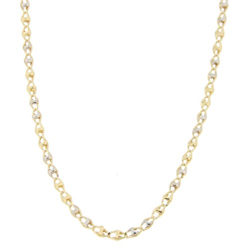 Collana Uomo Oro Giallo Bianco GL100331