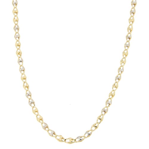 Herren-Halskette aus Weiß- und Gelbgold GL100331
