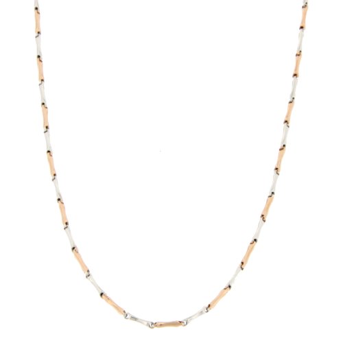 Collana Uomo Oro Bianco Rosa GL100332