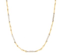 Herrenhalskette Weiß-Gelbgold GL100333