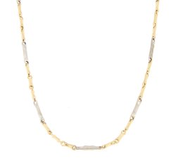 White Yellow Gold Men&#39;s Necklace GL100333