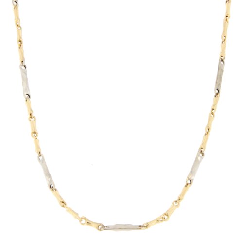 Collana Uomo Oro Giallo Bianco GL100333