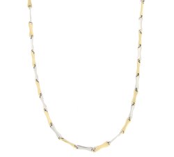 Collana Uomo Oro Giallo Bianco GL100334