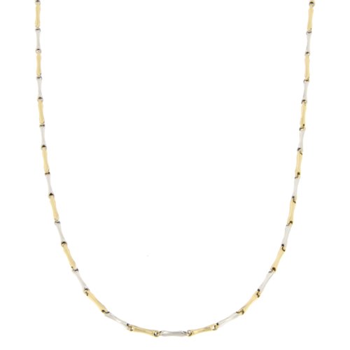 Herren-Halskette aus Weiß- und Gelbgold GL100335