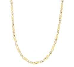 Herren-Halskette aus Weiß- und Gelbgold GL100338