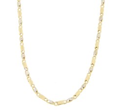 White Yellow Gold Men&#39;s Necklace GL100338