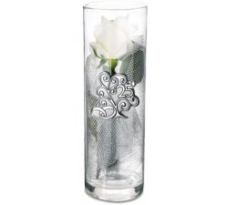 Crystal and Silver Vase 25th Anniversary Bongelli Preziosi CR239225