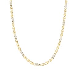 Herrenhalskette Weiß-Gelbgold GL100344