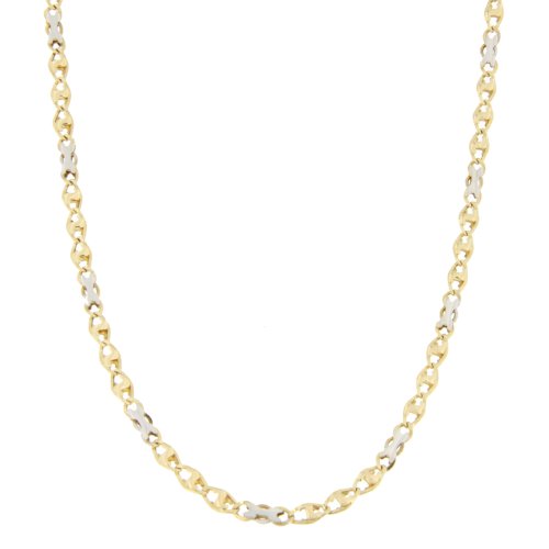 Herrenhalskette Weiß-Gelbgold GL100344