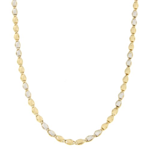 Collana Uomo Oro Giallo Bianco GL100345