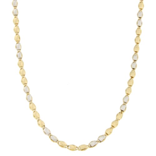 White Yellow Gold Men&#39;s Necklace GL100345