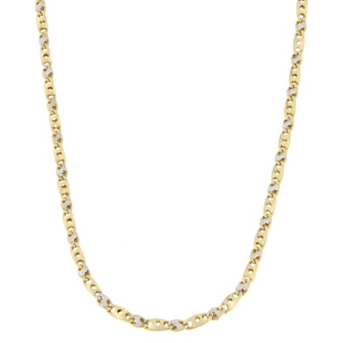 Collana Uomo Oro Giallo Bianco GL100346