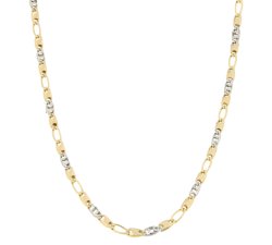 Herren-Halskette aus Weiß-Gelb-Gold GL100347