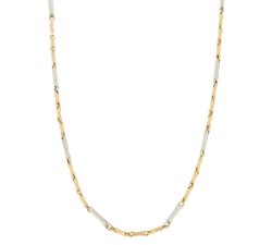 Collana Uomo Oro Giallo Bianco GL100348