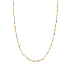 Herren-Halskette aus Weiß- und Gelbgold GL100348