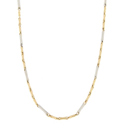 Collana Uomo Oro Giallo Bianco GL100348