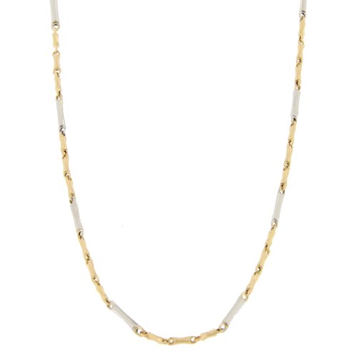 White Yellow Gold Men&#39;s Necklace GL100348