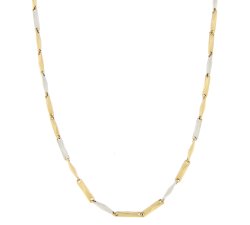 Herrenhalskette Weiß-Gelbgold GL100349