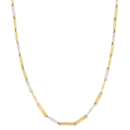 Collana Uomo Oro Giallo Bianco GL100349